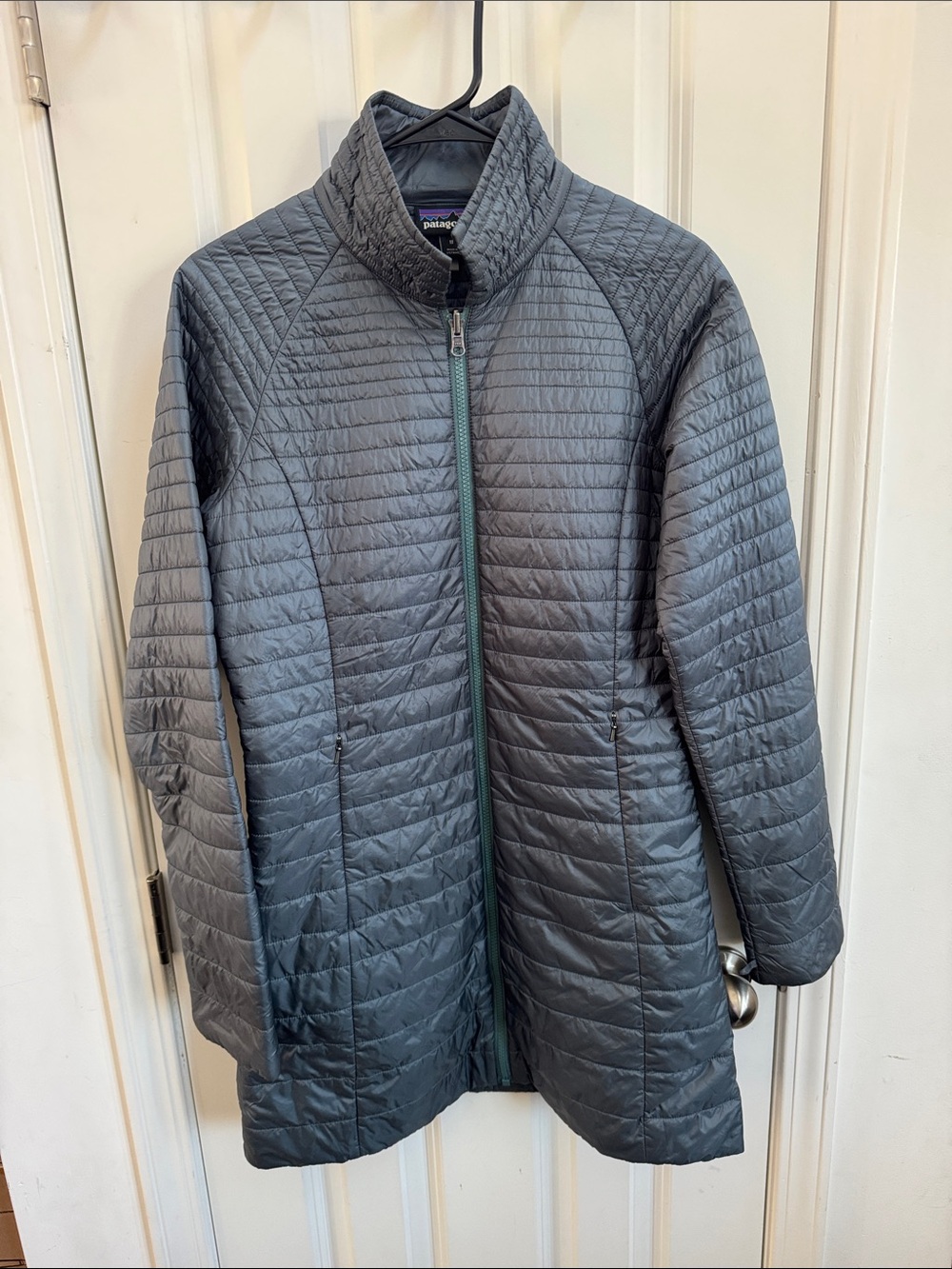 Patagonia Quilted Long Puffer Jacket - Charcoal Gray